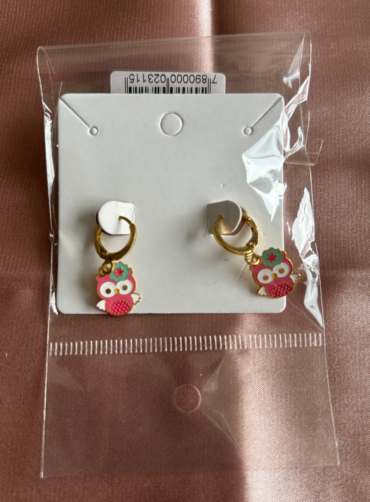 Earrings (Owl), 18K gold plated  - Kids/ Toddlers -