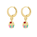 Earrings (cupcake) - Kids/ Toddlers - 18K gold plated