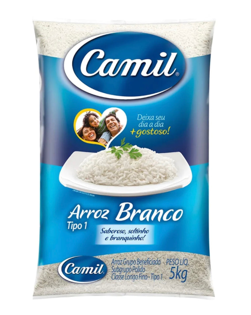 Arroz Branco (Camil) - Vários Tamanhos (1Kg e 5Kgs)