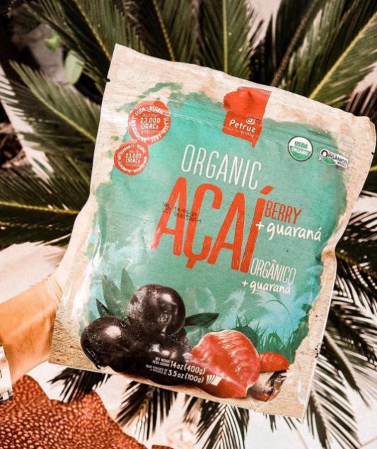 Açai with guarana (pure, organic) - Petruz - 4 saches of 100g