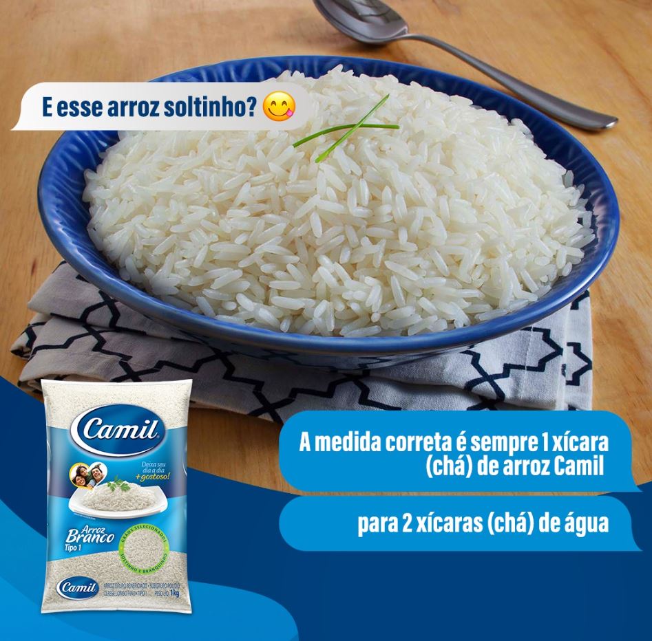 Arroz Branco (Camil) - Vários Tamanhos (1Kg e 5Kgs)